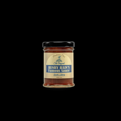 Bourbon Barrel Foods Henry Bain's Famous Sauce Glass Jar